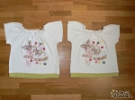 Bílá letní trička s motýlky pro dvojčata vel.110 
