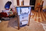 Prodám starší funkční kamna Kabor všetně kouřovodů 