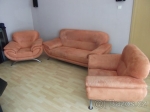 Sedací souprava oranžové barvy alkantura 